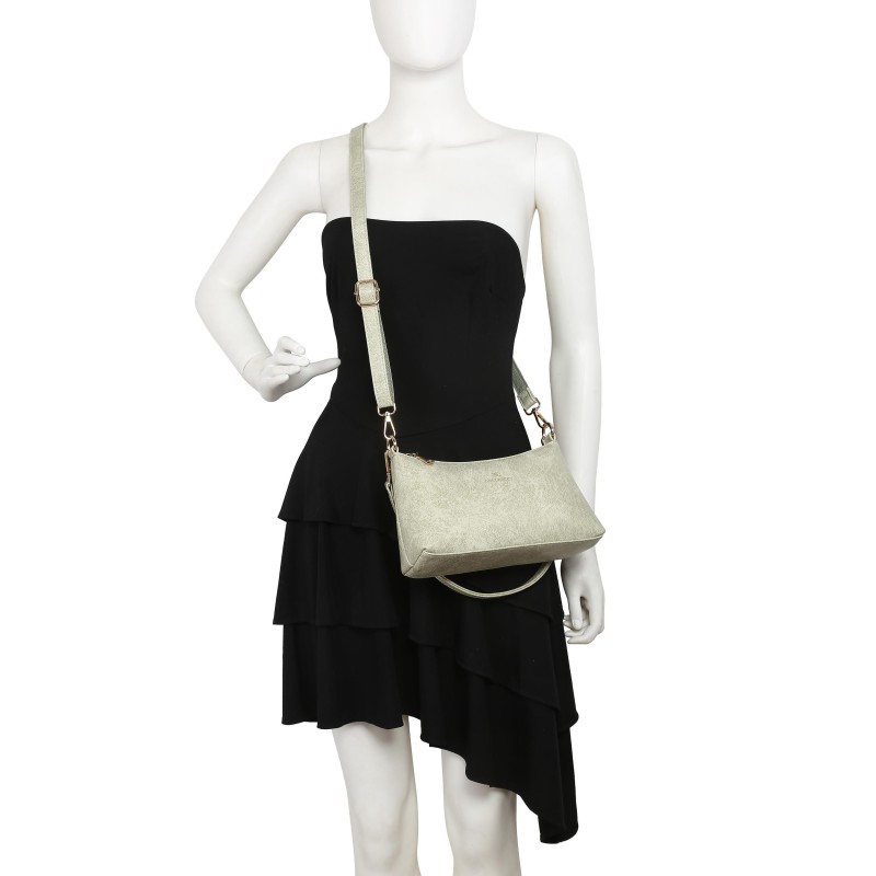 Explore nappa leather shoulder bag with flap