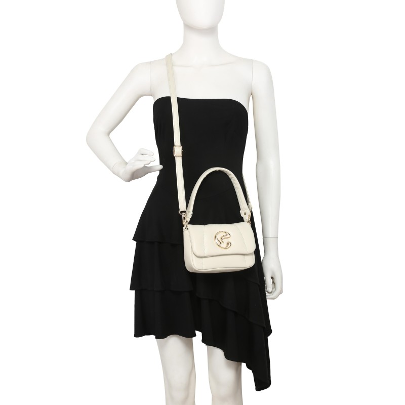 Cocoberry  Stylish Leather sholderbag off white